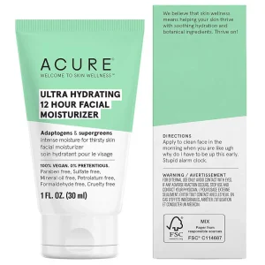 ACURE Ultra Hydrating 12 Hour Facial Moisturiser 30ml