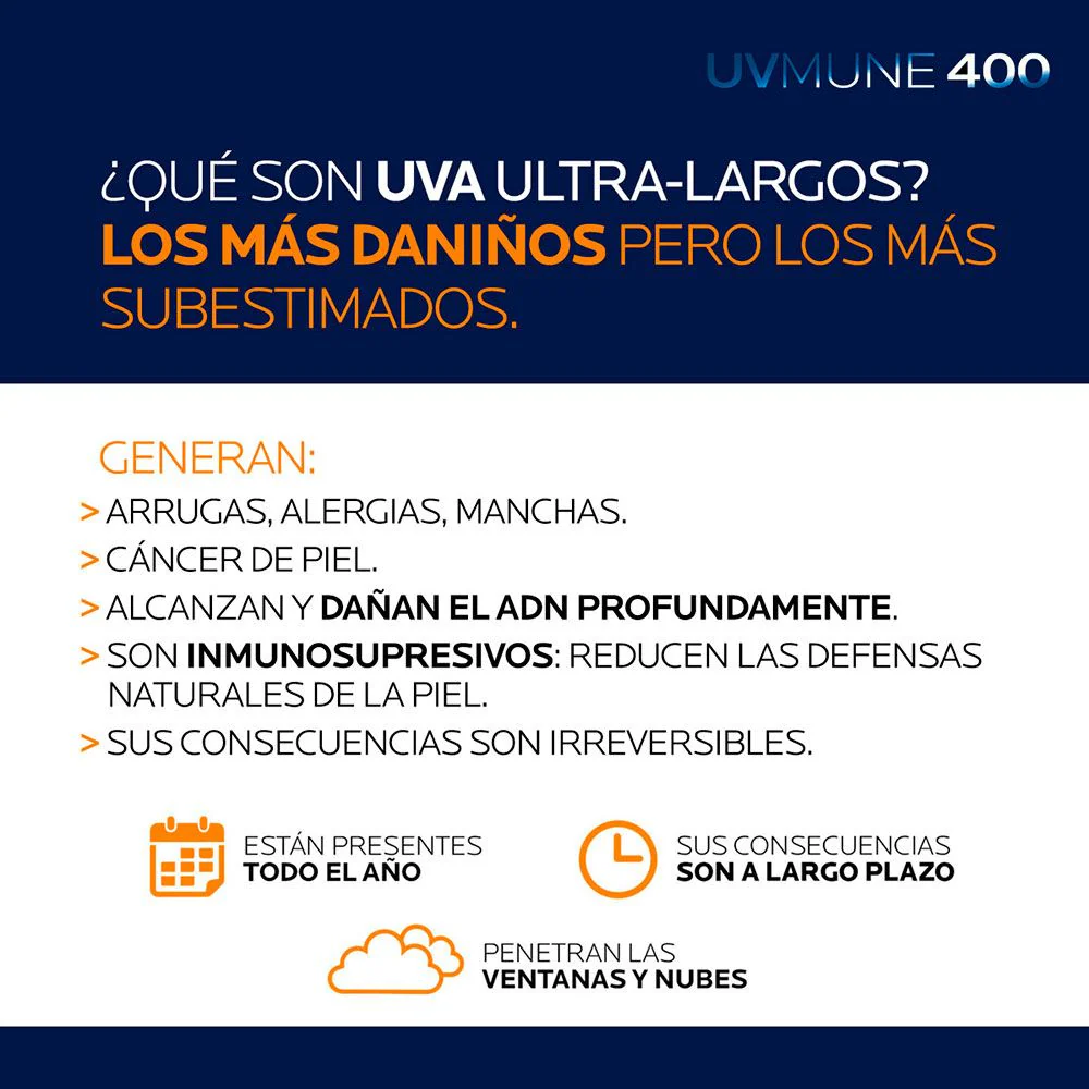 LA ROCHE POSAY Protector Solar Anthelios UVMUNE 400 FPS50+ Fluido Sin Color 50ml - Imagen 8