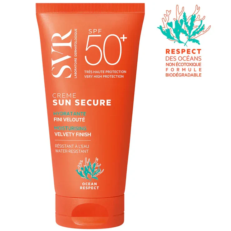 SVR Sun Secure Crème, Protector Solar en Crema, Filtro UVB y UVA, SPF50, 50ml